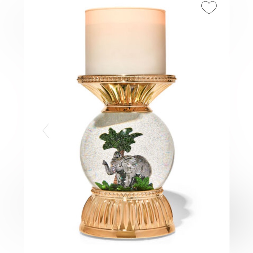Bath & Body Works Elephant Water Globe 3-Wick Candle Holder
